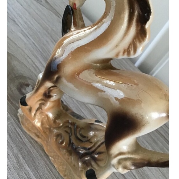 Vintage Horse Figurine Iridescent Glazed Porcelain Equestrian Lustreware Statue - Picture 4 of 6